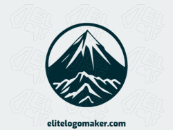 Minimalist logo in the shape of a mountain with creative design.