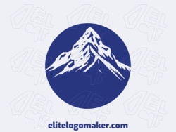 Crie seu logotipo online com a forma de uma montanha com cores customizáveis e estilo simples.