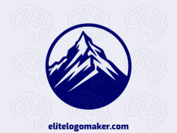 Simple logo in the shape of a mountain with creative design.