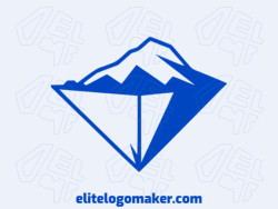 Prominent Logo in the shape of a mountain combined with a diamond with differentiated design and double meaning style.