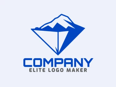 Logotipo destacado en forma de una montaña combinado con un diamante con diseño diferenciado y estilo doble sentido.