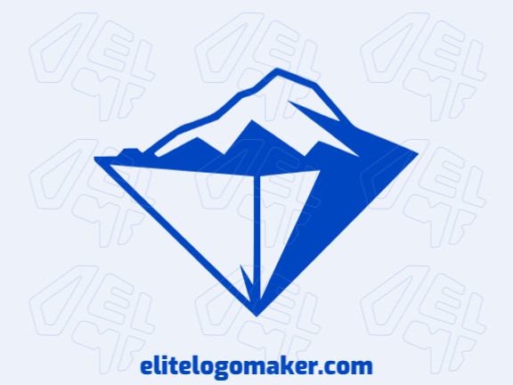 Logotipo de destaque com a forma de uma montanha combinado com um diamante com design diferenciado e estilo duplo sentido.