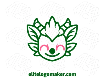 Um logo ilustrativo único que gera impacto, com um monstro místico e design monoline, perfeito para uma identidade de marca distinta e criativa.