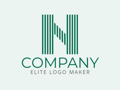 An innovative logo design featuring the letter 'N' with dynamic and engaging multiple lines.