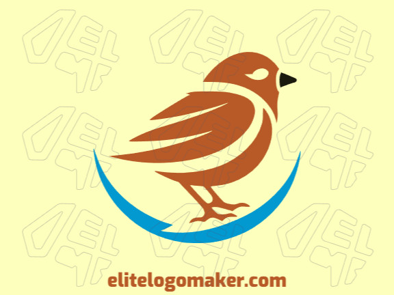 Professional logo in the shape of a natural bird with creative design and abstract style.
