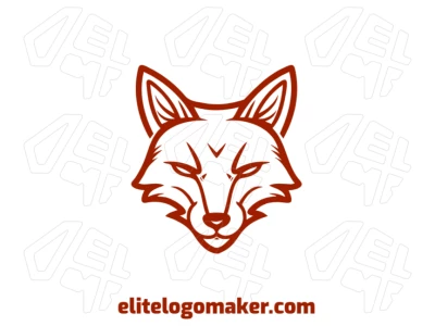 Una imagen vectorial notable de un zorro rojo con diseño ilustrativo, perfecta para crear un logotipo creativo en línea.