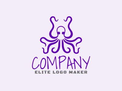 A symmetrical octopus logo, capturing the essence of balance and creativity.