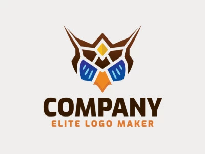 Modern logo in the shape of an owl with professional design and symmetric style.