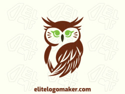 Ideal logo for different businesses in the shape of an owl with an abstract style.