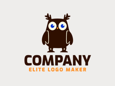 Un logotipo juguetón con un búho adorable, perfecto para marcas divertidas con un toque de sofisticación.