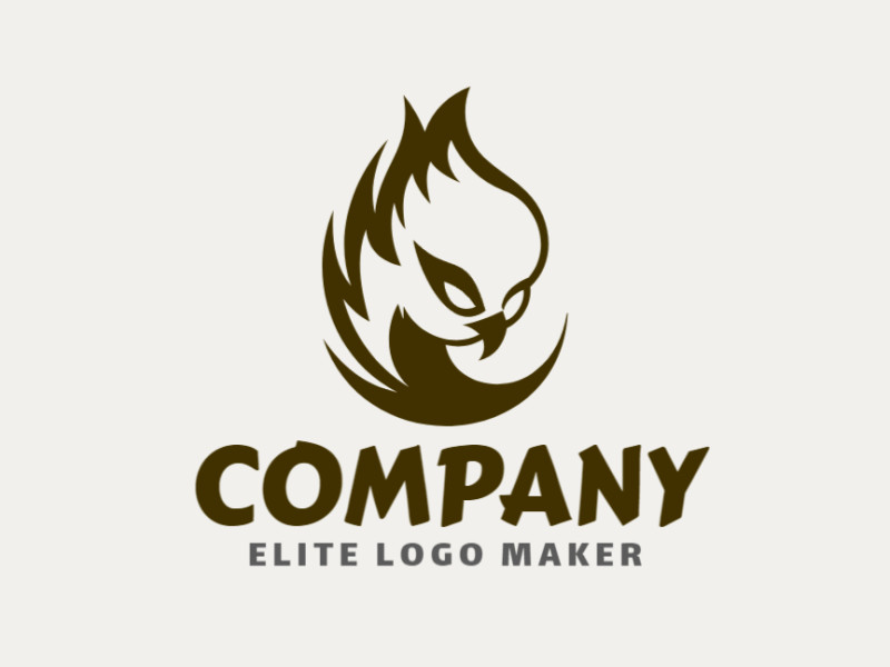 A minimalist logo design featuring the graceful silhouette of an owl.