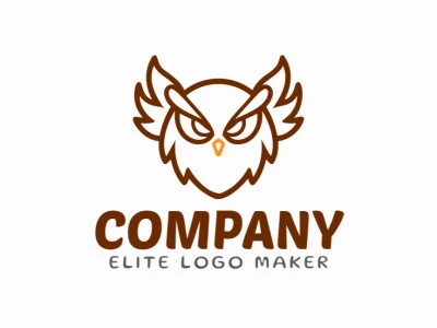 Un logotipo de mascota que presenta un búho, diseñado para encarnar sabiduría y perspicacia a través de un diseño amigable y accesible.