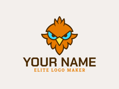 A mascot-style logo featuring an owl, perfect for a dynamic and engaging brand identity.