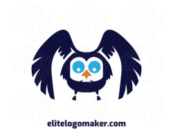 Cool logo in the shape of an owl with professional design and symmetry style.