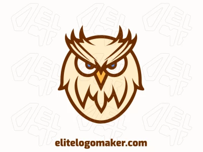 Un diseño de logotipo barato con una cabeza de búho en estilo animal, perfecto para crear identidades de marca distintivas.