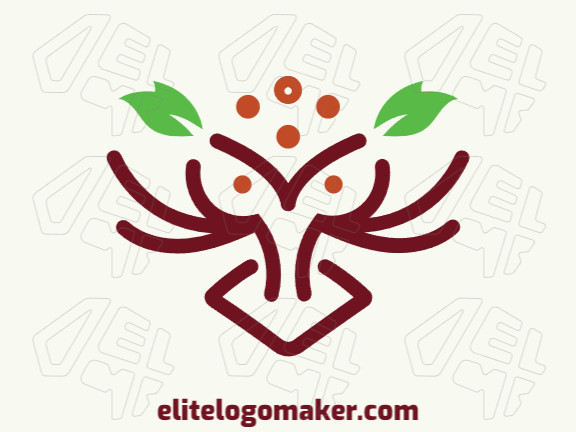 Ideal logo for different businesses in the shape of an owl combined with leaves, with an double meaning style.