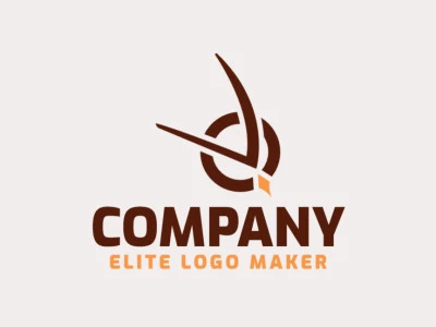 Create an ideal logo for your business in the shape of an owl combined with a letter "Q" with minimalist style and customizable colors.