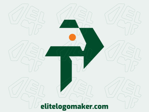 Logotipo disponível para venda com a forma de uma letra "P" combinado com um periquito, com estilo minimalista e cor verde.