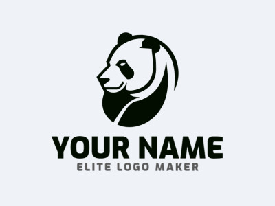 An elegant mascot logo featuring a panda bear in a refined and stylish design.