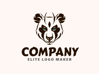 The logo showcases a mascot-style panda bear head in a blend of blue, black, and beige, offering a friendly and playful visual identity.