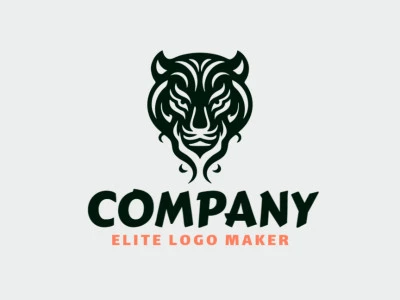 Embodying elegance and grace, this abstract logo features a fierce panther in bold black. Its captivating design represents strength and sophistication, perfect for brands that want to leave a lasting impression.