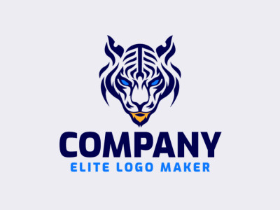 Um logo emblemático apresentando uma cabeça de pantera feroz, incorporando força e determinação.