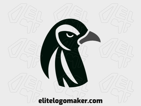 Crie um logotipo memorável para sua empresa com a forma de um pinguim com estilo minimalista e design criativo.