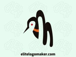 Create a memorable logo for your business in the shape of a penguin combined with a letter "M" with minimalist style and creative design.
