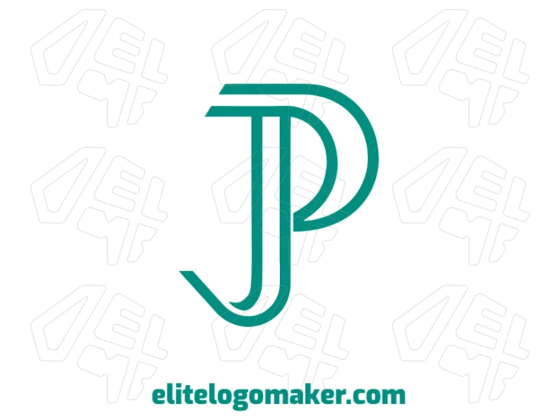 Un diseño perfecto de la letra "P" con estilo minimalista, creando un logotipo moderno y elegante.