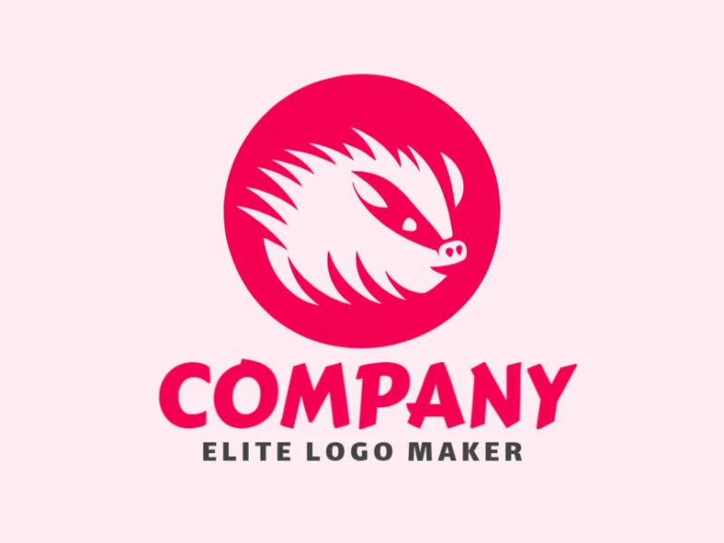 Modern logo in the shape of a pig with professional design and circular style.