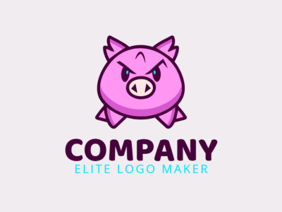 A delightful and playful logo featuring a piggy, designed in a childish style to evoke fun and innocence, perfect for a brand aimed at children.