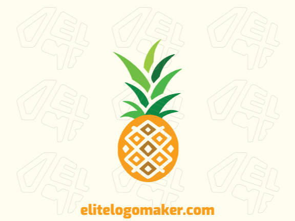 Abstract logo in the shape of a pineapple with creative design.