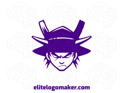 Un logo creativo que presenta un pirata con mirada siniestra, capturado en un estilo abstracto para evocar fuerza y misterio en un diseño audaz.