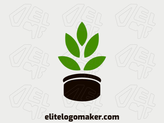 Logotipo ideal para diferentes negócios com a forma de uma planta , com design criativo e estilo minimalista.