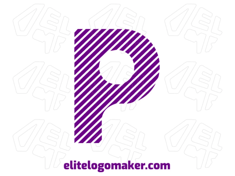 An inspiring logo featuring an alphabetical letter "P" with a pleasant appearance, designed in a striped style to captivate and engage.