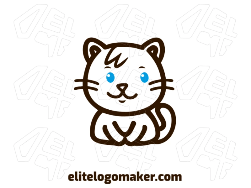 Un logotipo elegante con una imagen agradable de un gatito con archivo vectorial disponible, diseñado en un estilo creativo para una identidad de marca encantadora y profesional.