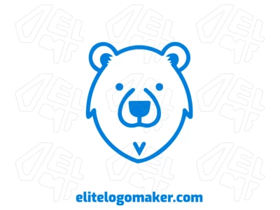 Una cabeza de oso polar con un diseño elegante en estilo mascota, creando un logotipo creativo que destaca por su apariencia refinada y distintiva.