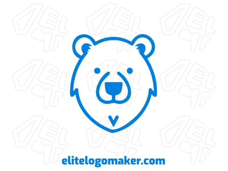 Una cabeza de oso polar con un diseño elegante en estilo mascota, creando un logotipo creativo que destaca por su apariencia refinada y distintiva.