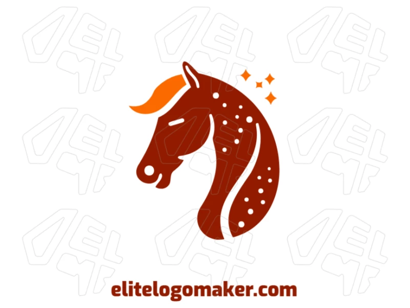 Una ilustración creativa y profesional de un caballo semental en estilo abstracto, perfecta para crear tu logotipo en línea.