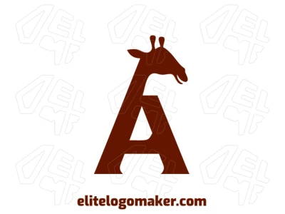 A professional illustration combining a giraffe with the letter "A" in a double meaning style, creating an iconic logo design.