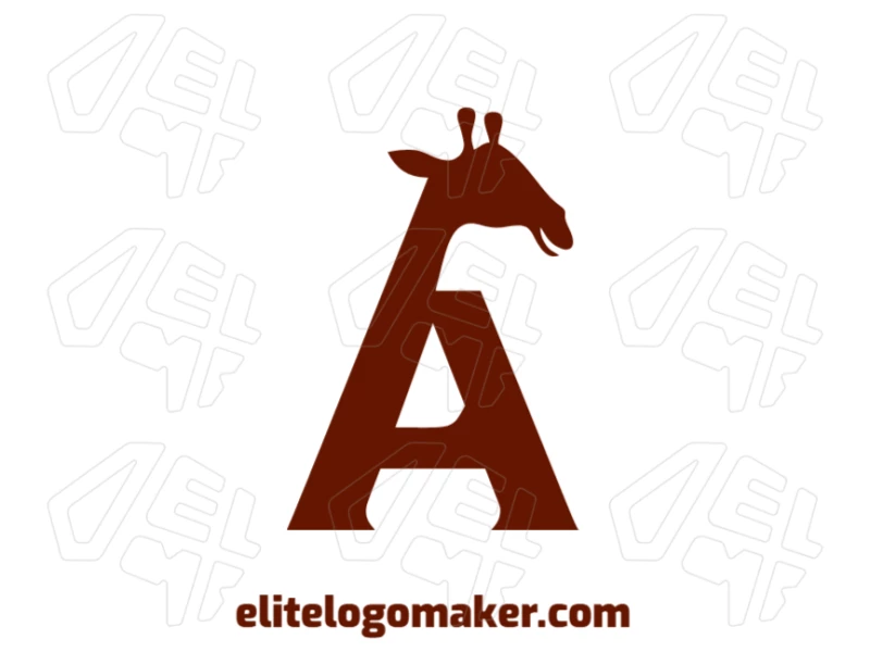 A professional illustration combining a giraffe with the letter "A" in a double meaning style, creating an iconic logo design.
