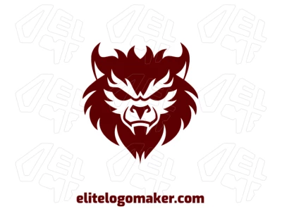 Una ilustración profesional de un gato salvaje con un diseño simétrico, perfecta para crear un logotipo único y destacado.