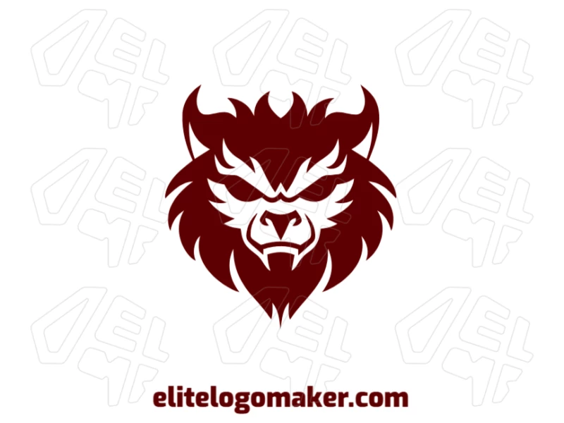 A professional illustration of a wild cat in a symmetrical design, perfect for creating a unique and standout logo.