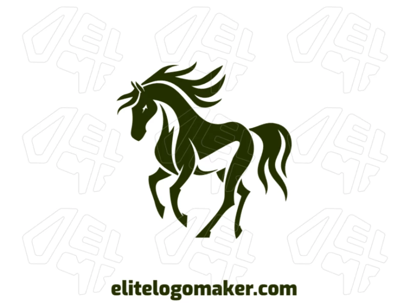 A professional vector illustration of a strong horse, perfect for creating a dynamic and creative logo design.