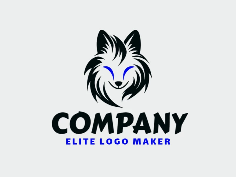 Create a memorable logo for your business in the shape of a puppy with tribal style and creative design.