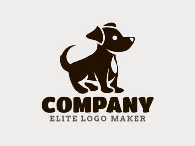Un logo adorable con un cachorro juguetón, perfecto para amantes de los animales.