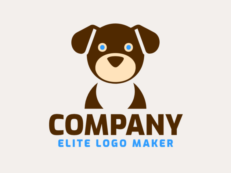 A friendly and endearing puppy mascot, exuding warmth and charm in this adorable logo design.