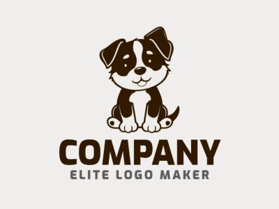 A distinguished puppy logo, featuring clean lines and an animalistic style, perfect for creating a unique and memorable brand identity.