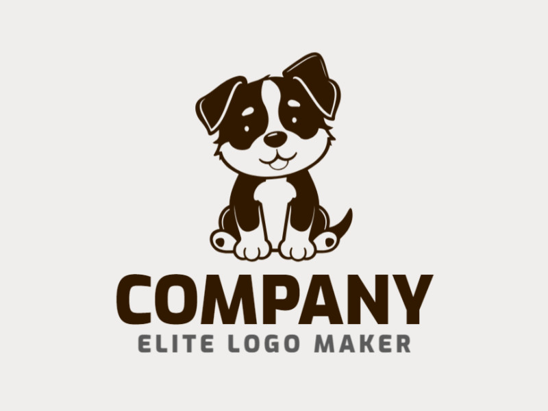 Um logotipo de cachorro distinto, com linhas limpas e um estilo animal, ideal para criar uma identidade de marca única e memorável.