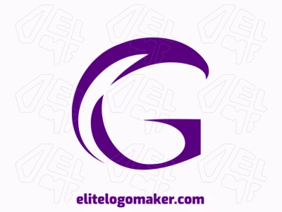 An interesting initial letter design featuring a bold purple letter 'G', blending simplicity with creativity.